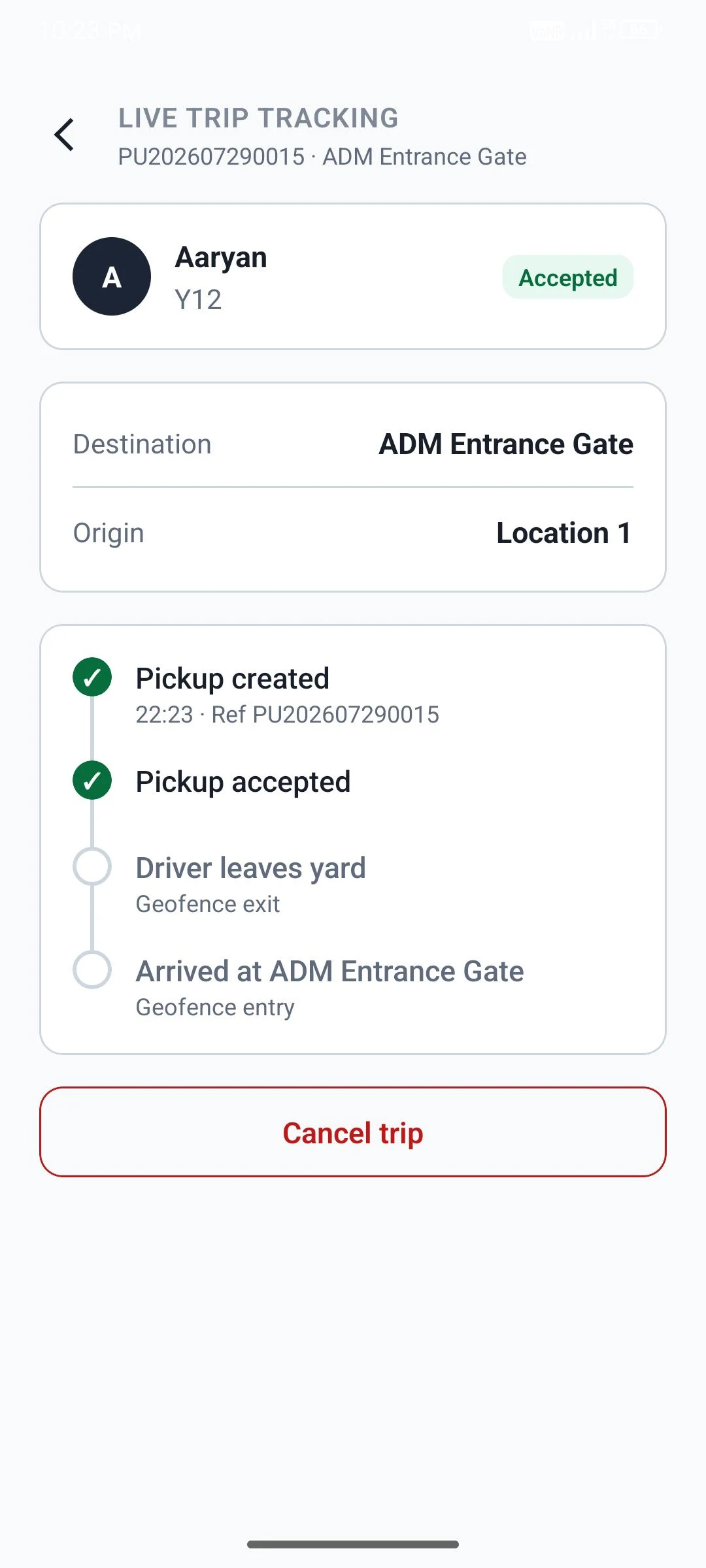 Truck Pre-Advice - Dispatcher screenshot