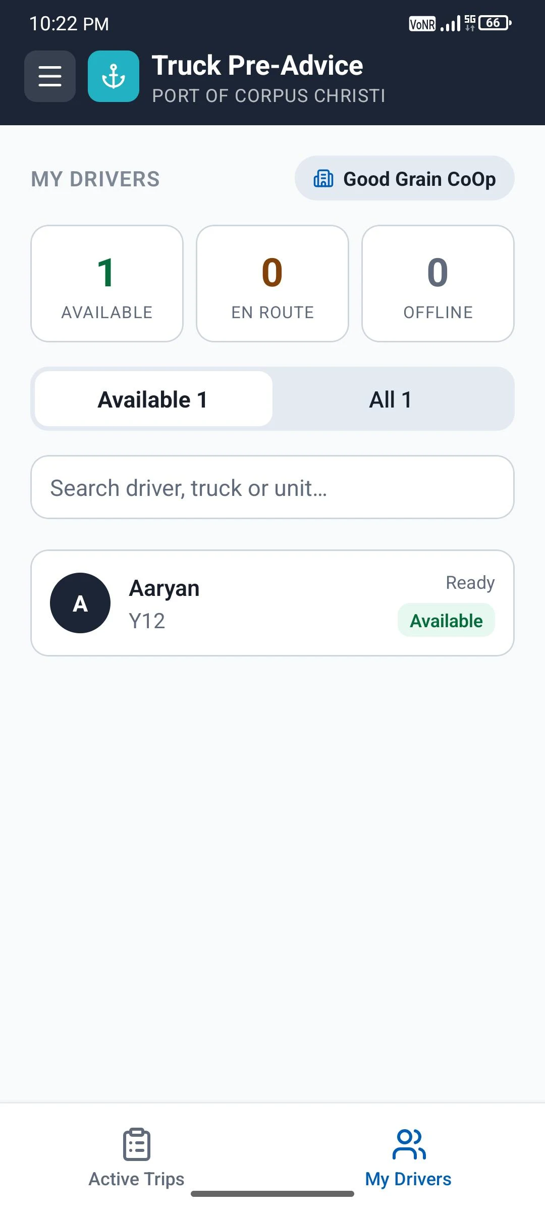 Truck Pre-Advice - Dispatcher screenshot